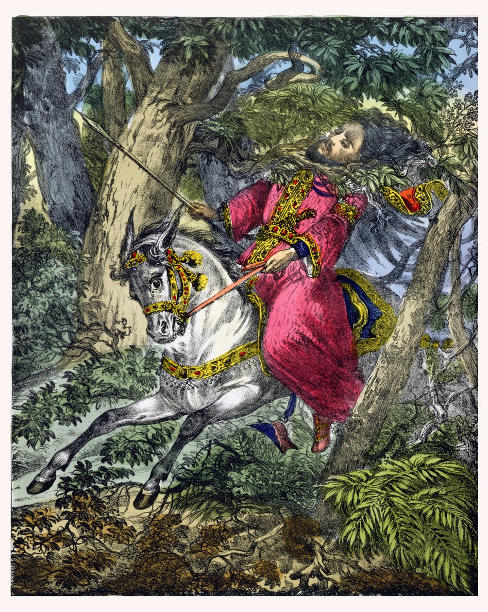 Absalomin kuolema, Edward Goverin painamasta Raamatusta 1870-luvulla tekijältä Siegfried Detler Bendixen