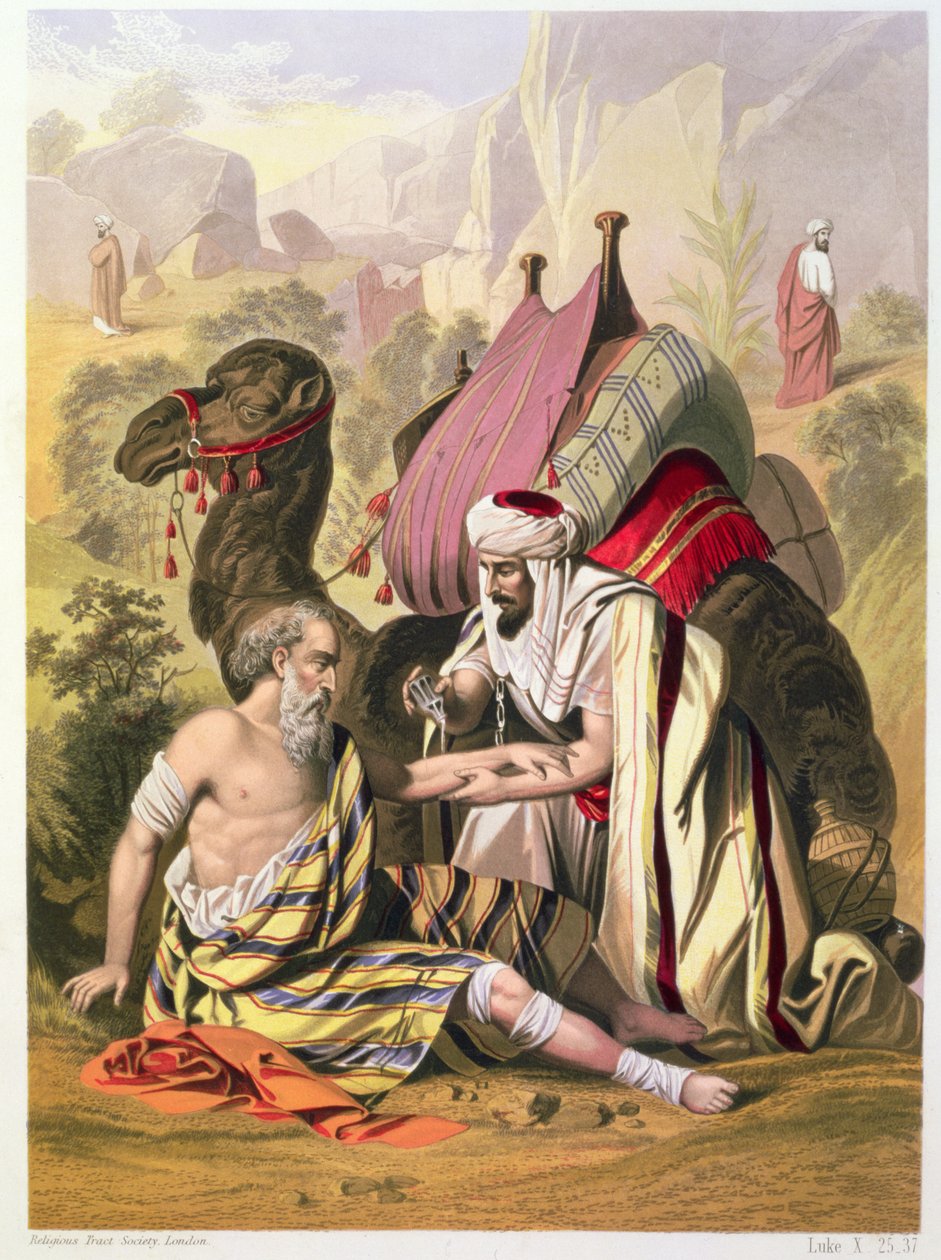 Laupias samarialainen, Edward Goverin painamasta Raamatusta 1870-luvulla tekijältä Siegfried Detler Bendixen
