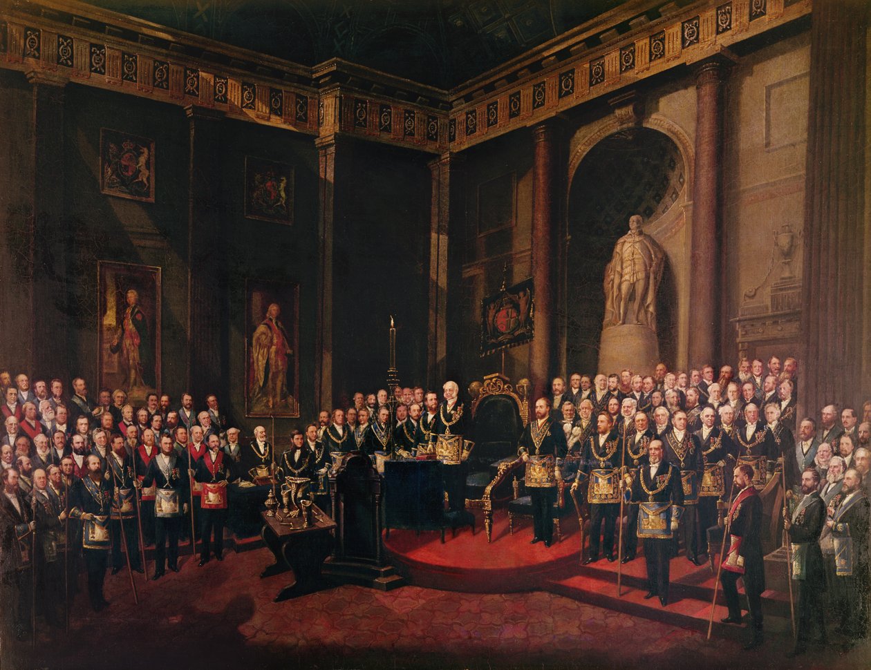 Walesin prinssin HRH:n vastaanotto entisenä suurmestarina, 1. joulukuuta 1869 tekijältä Sigismund Rosenthal