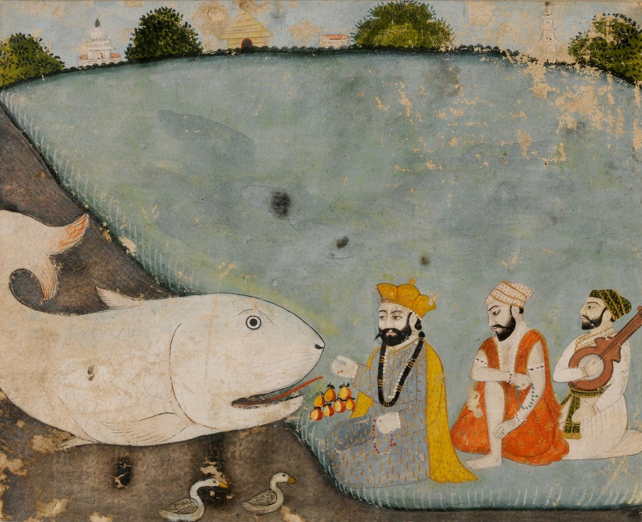 Guru Nanak Balan, Mardanan ja suuren kalan kanssa (Vishnu Matsyavatarassa) tekijältä Sikh School