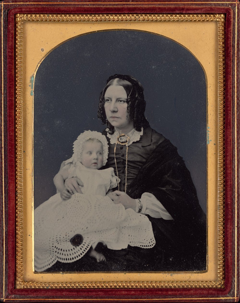 Naisen ja vauvan muotokuva,c. 1855 (kuva) tekijältä Silas Eastham