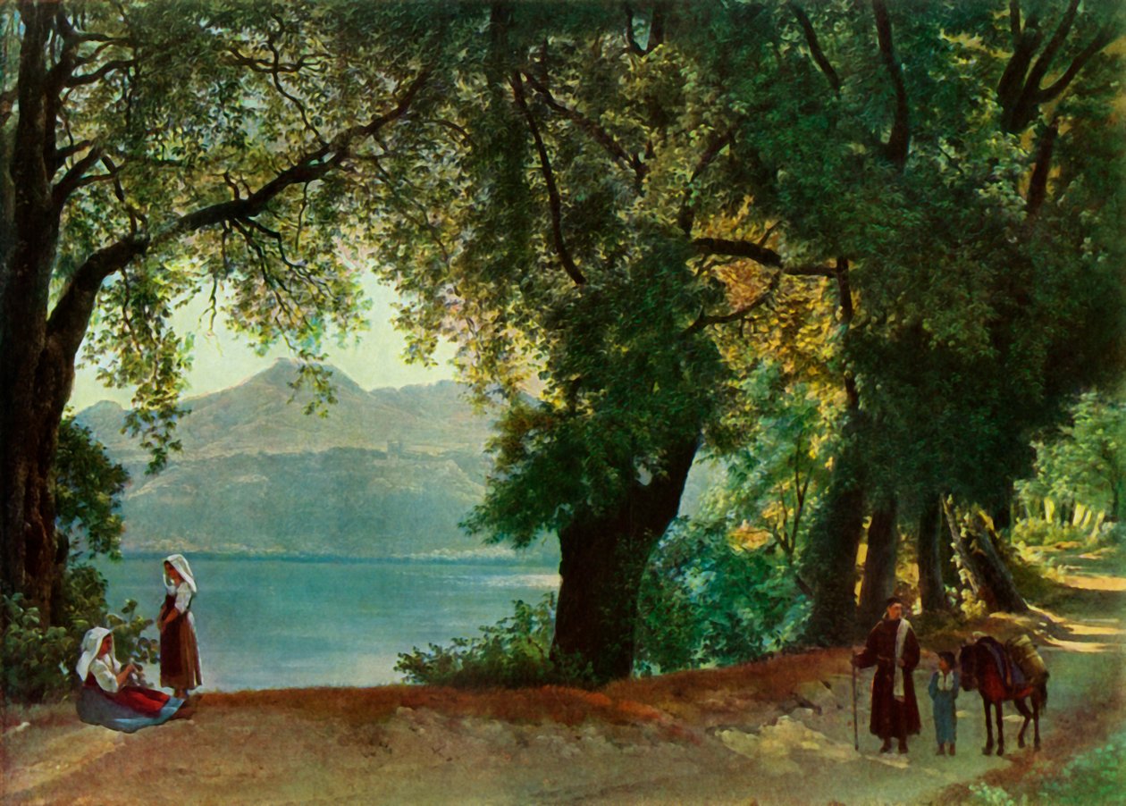 "Nemi-järvi lähellä Roomaa", 1820-luku, 1965. tekijältä Sil