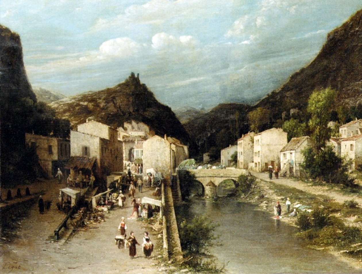Vuoristokylä, Italia tekijältä Silvestro Lega