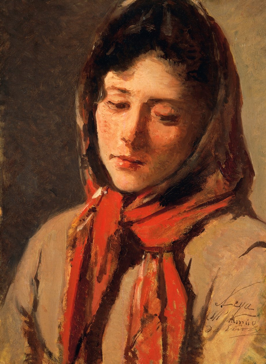 Talonpoikatyttö (Paholainen nainen), kirjoittanut Silvestro Lega (1826-1895) tekijältä Silvestro Lega