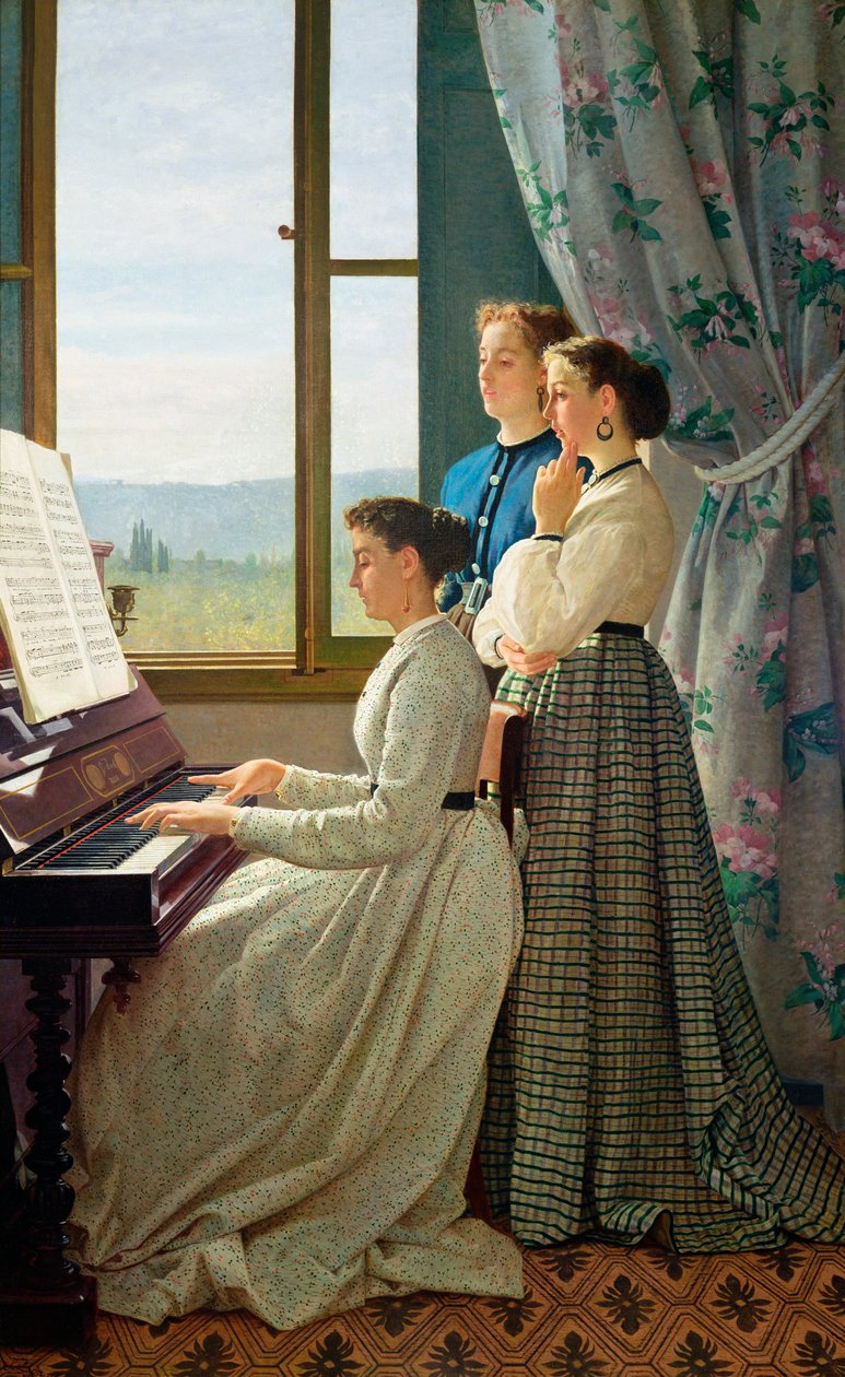 Kansanlaulu (öljy kankaalle) tekijältä Silvestro Lega