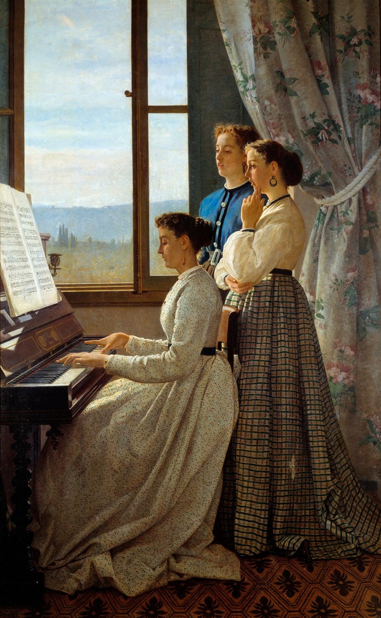 Toscanan maila. Silvestro Legan maalaus (1826-1895) Ec. Ital. tekijältä Silvestro Lega