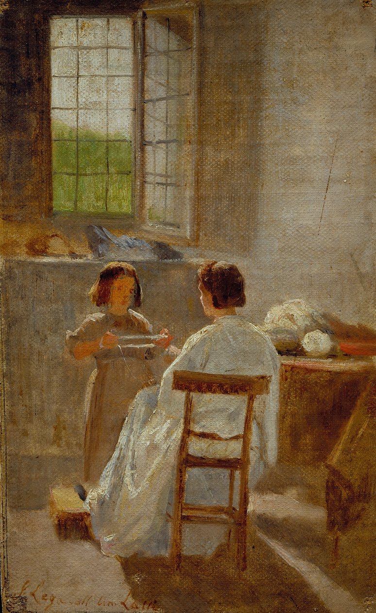Työkoulutus, noin 1863 (öljy kankaalle) tekijältä Silvestro Lega