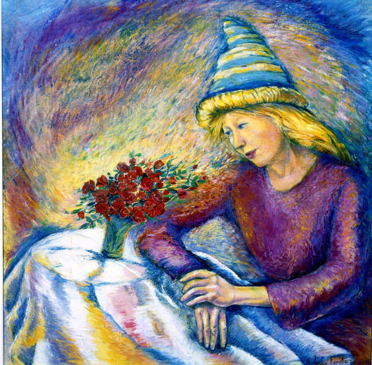 Keskustelu, 2005 (pastellit) tekijältä Silvia Pastore
