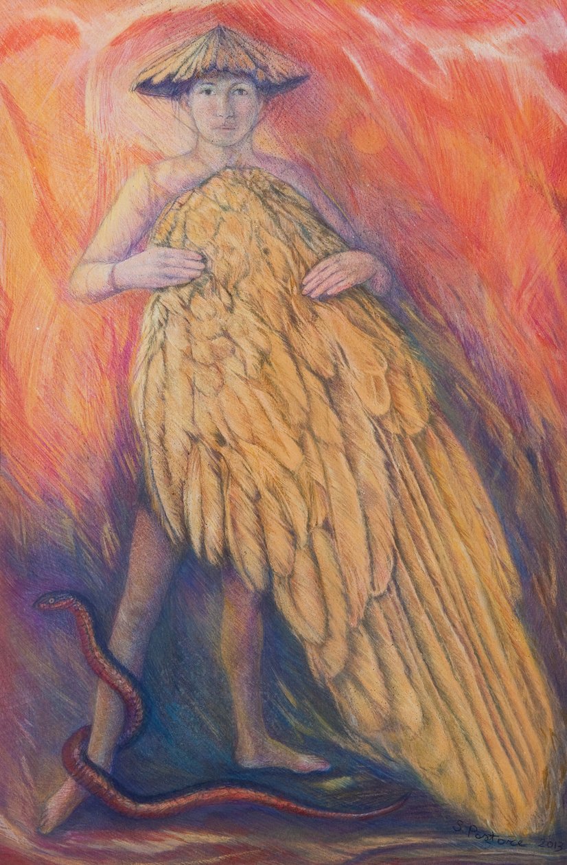 Lahja, 2013 (pastelli paperille) tekijältä Silvia Pastore