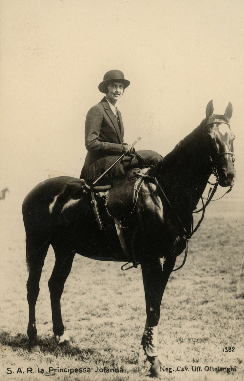 Savoijin prinsessa Yolanda (1901-1986), Bergolon kreivitär, hevonen. tekijältä Silvio Ottolenghi