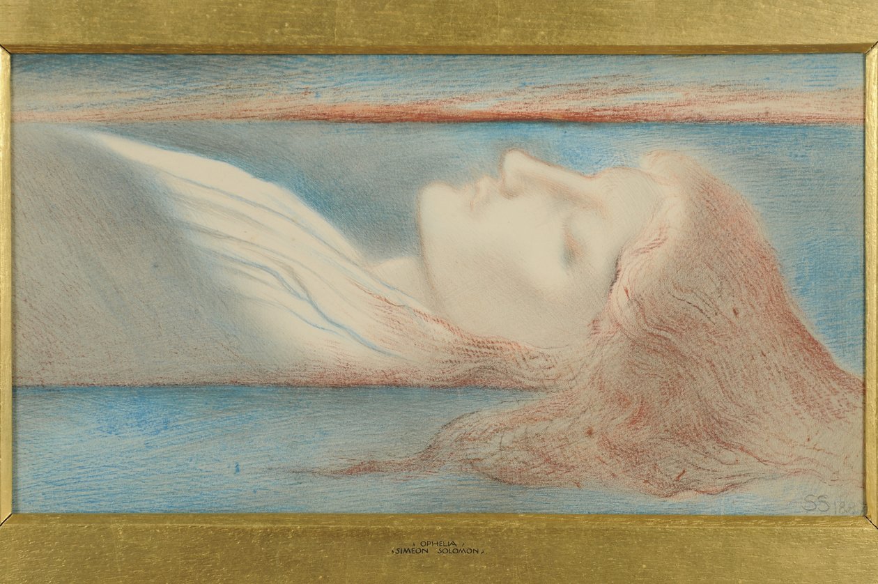 Ophelia, 1887 tekijältä Simeon Solomon
