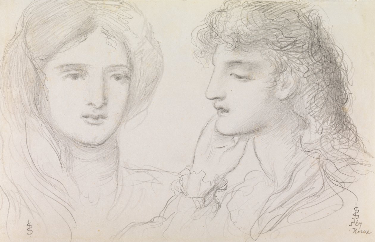 Tutkimuksia tytöstä, 1867 tekijältä Simeon Solomon