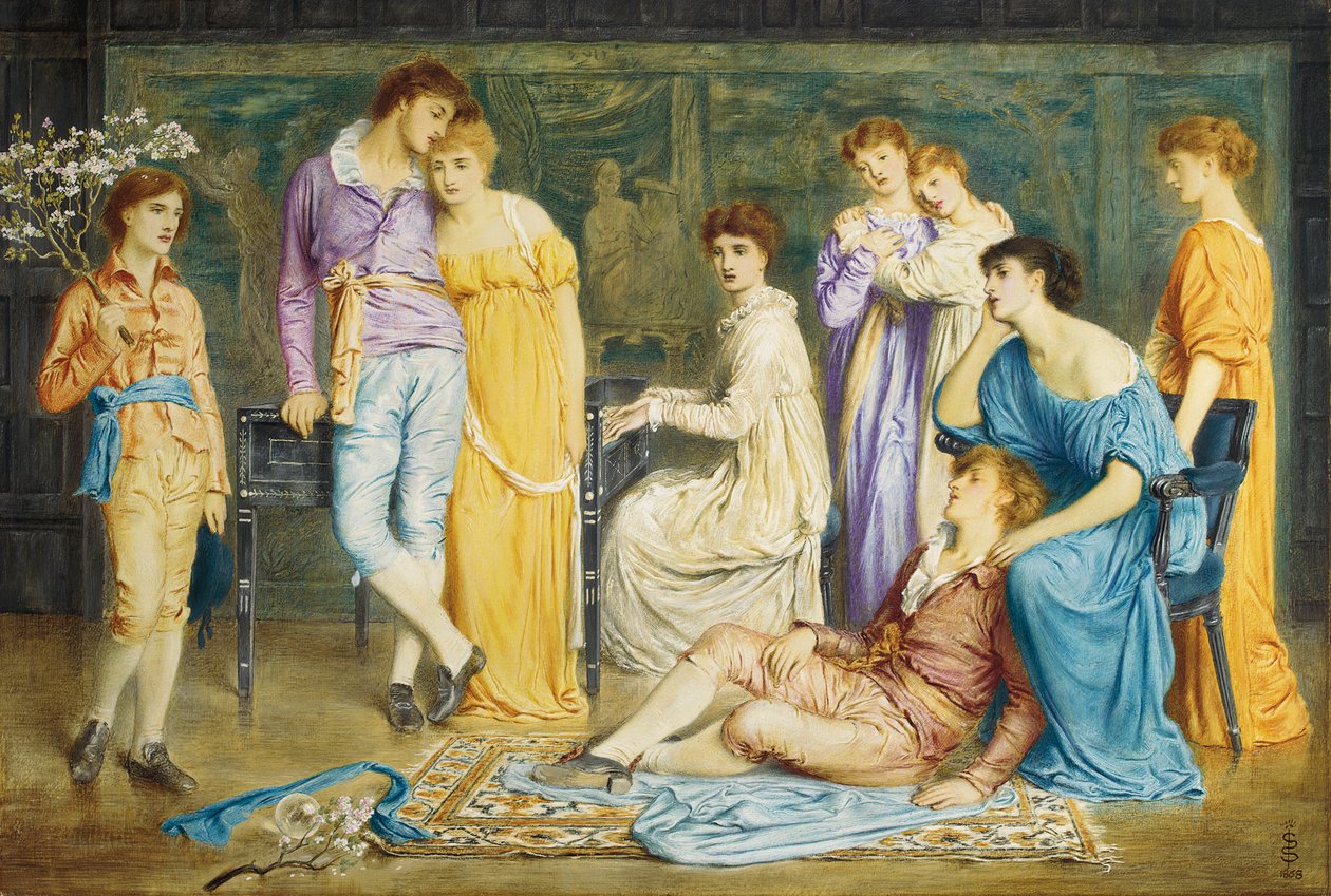 Bachin preludi, 1868 tekijältä Simeon Solomon