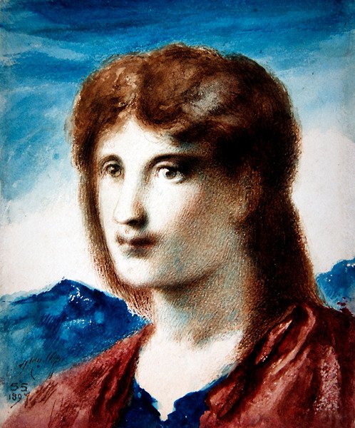 Nuoren miehen pää tekijältä Simeon Solomon