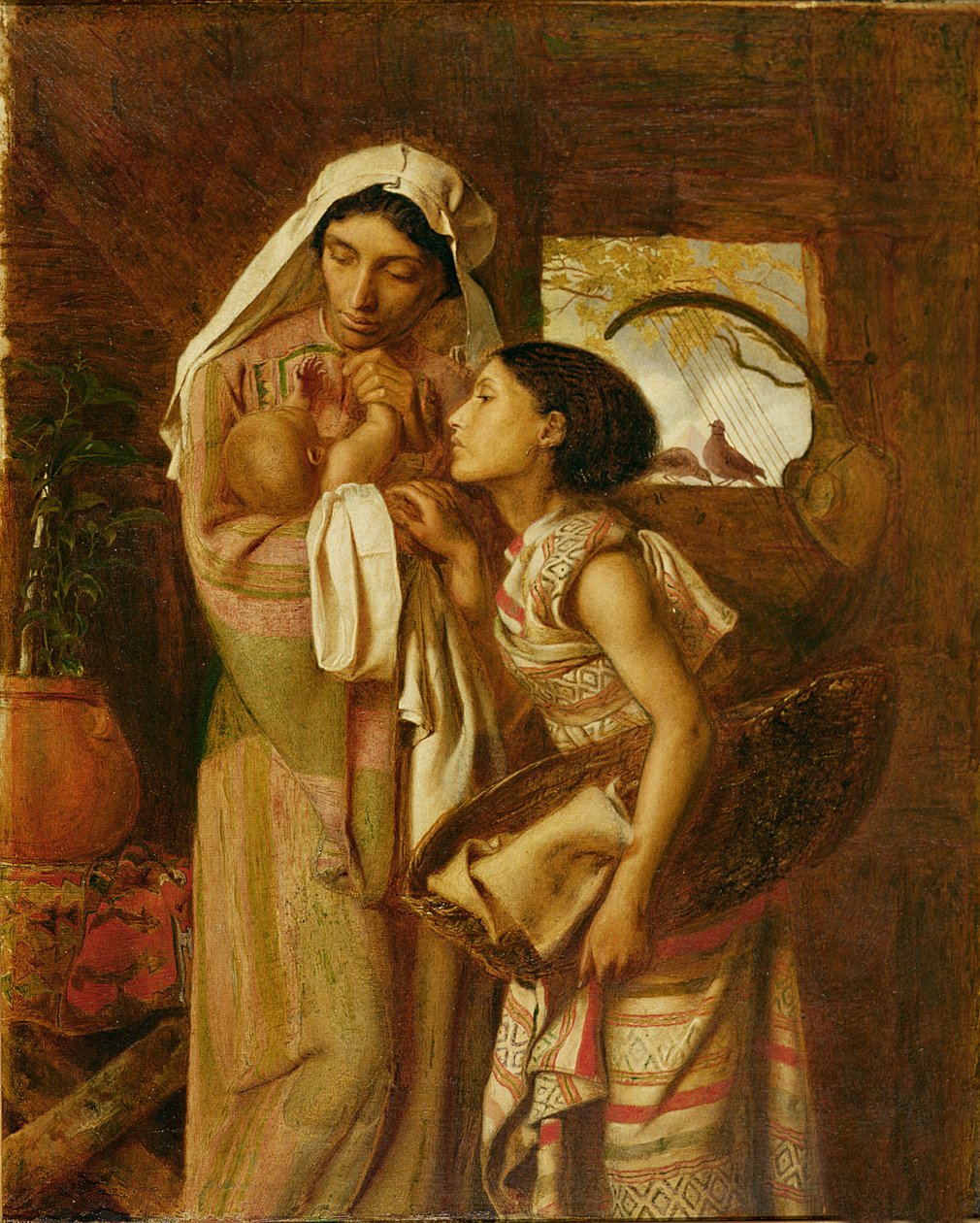 Mooseksen äiti, n. 1860 (öljy kankaalle) tekijältä Simeon Solomon