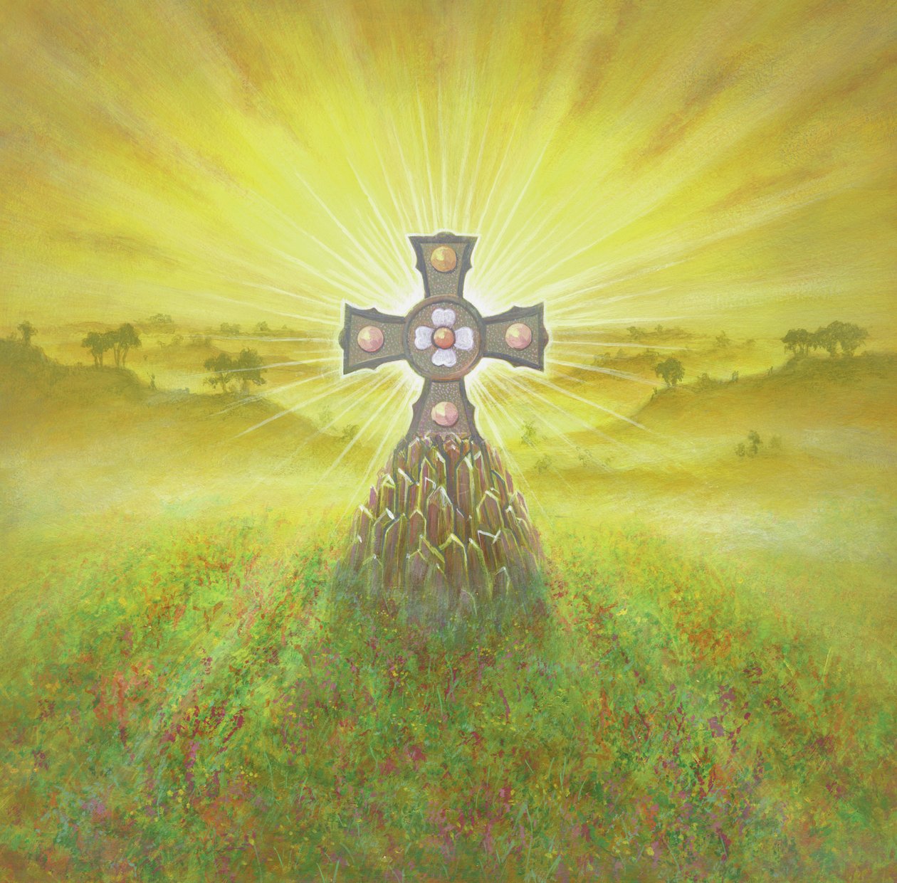 Celtic Cross (akryyli kankaalle) tekijältä Simon Cook