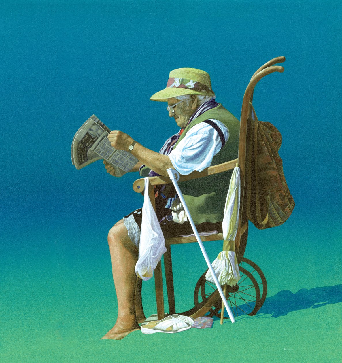 On The Beach (akryyli kankaalle) tekijältä Simon Cook