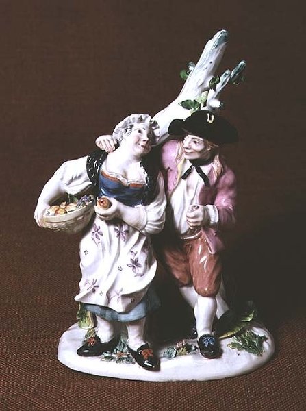 Hoechst-talonpoikaryhmä, 1752 (posliini) tekijältä Simon Feilner