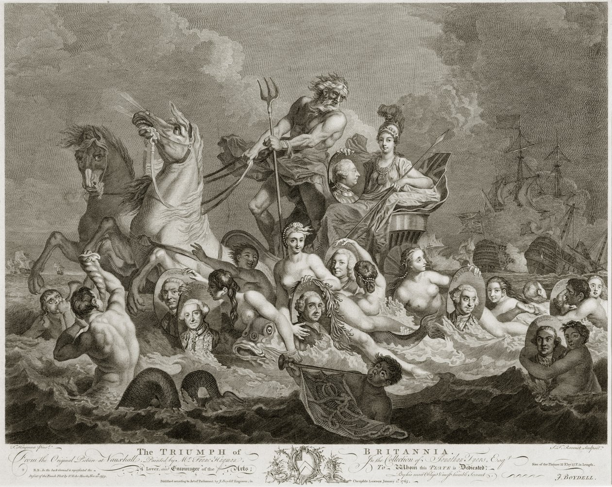 Britannian voitto, noin 1765 tekijältä Simon Francois Ravenet