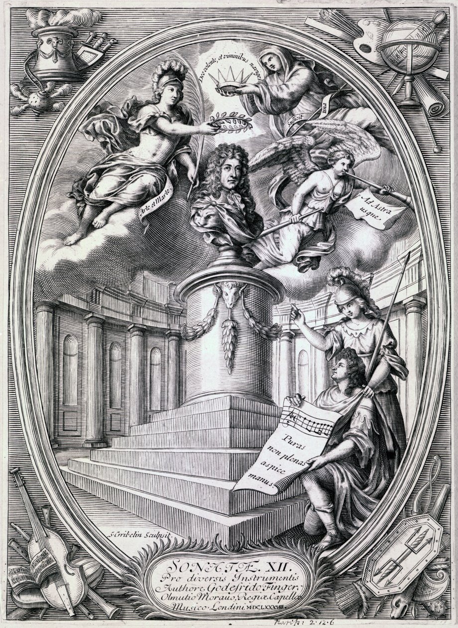 Kaiverrus Gottfried Fingerille, 1688 tekijältä Simon II Gribelin