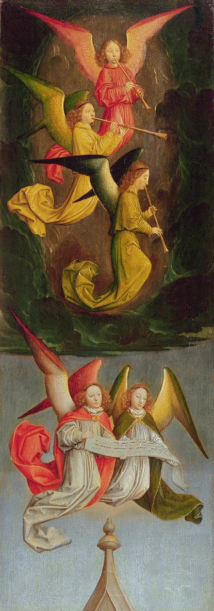 A Choir of Angels, 1459 (öljy tammen päällä) tekijältä Simon Marmion