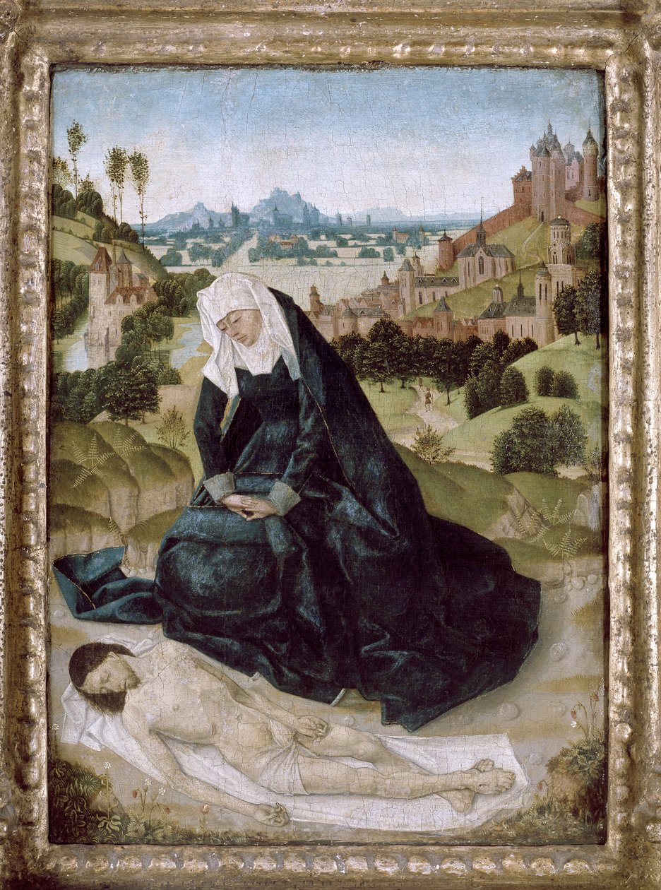 Pietà (tempera paneelissa) tekijältä Simon Marmion