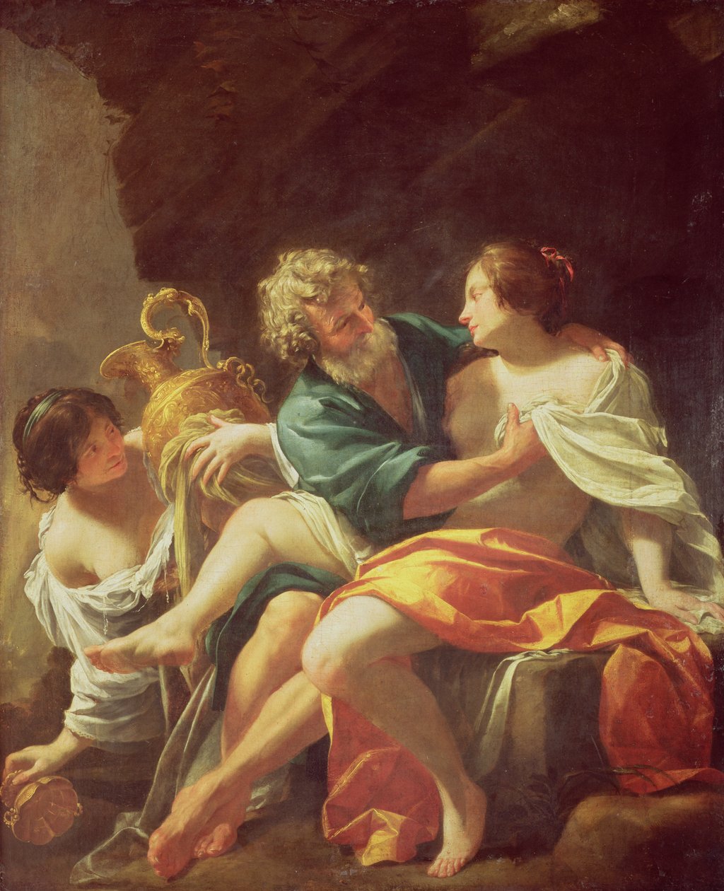 Loot ja hänen tyttärensä, noin 1630 tekijältä Simon Vouet