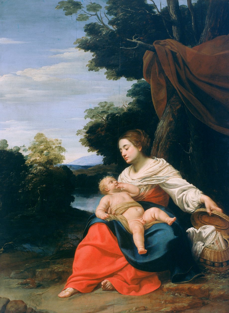 Madonna ja lapsi, joka tunnetaan nimellä Madonna della Cesta (korin madonna) tekijältä Simon Vouet
