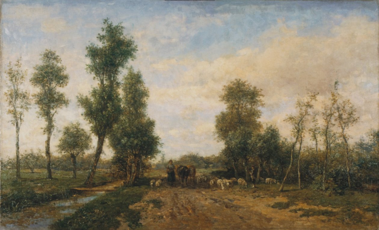 Landschap tapasi zandwegin tekijältä Simon van den Berg