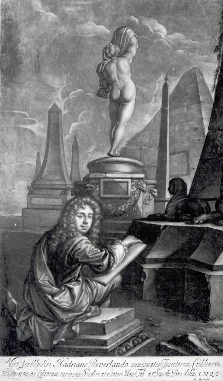 Adrian Beverland, kaiverrettu Isaac Beckettin toimesta. tekijältä Simon (after) Du Bois