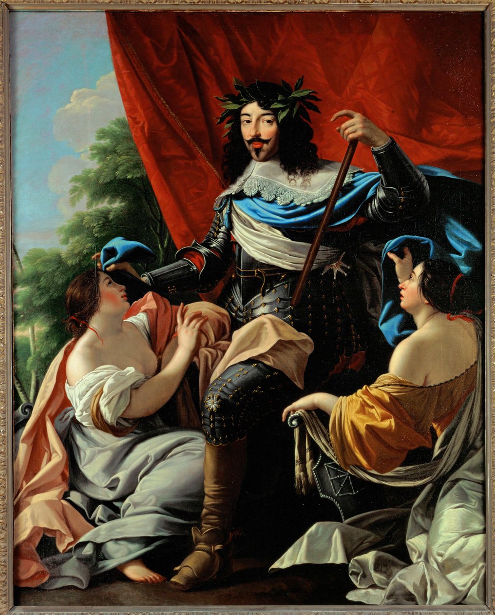 Ludvig XIII, Ranskan ja Navarran kuningas ... (maalaus kankaalle) tekijältä Simon (circle of) Vouet