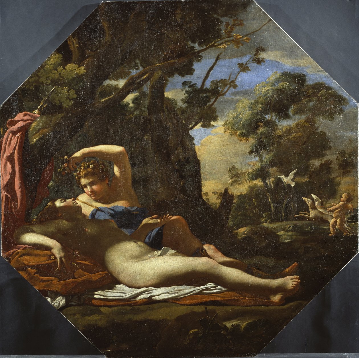 Venus ja Adonis (öljy kankaalle) tekijältä Simon (circle of) Vouet