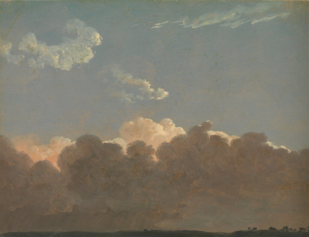 Cloud Study Distant Storm, n. 1786-1806. tekijältä Simon Alexandre Clément Denis