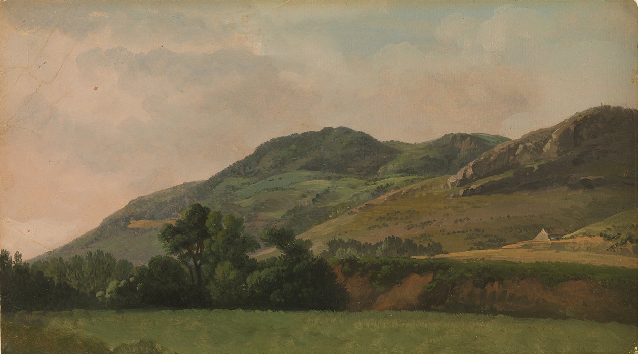 Vuoristoinen maisema Tivolissa, n. 1786-97. tekijältä Simon Alexandre Clément Denis