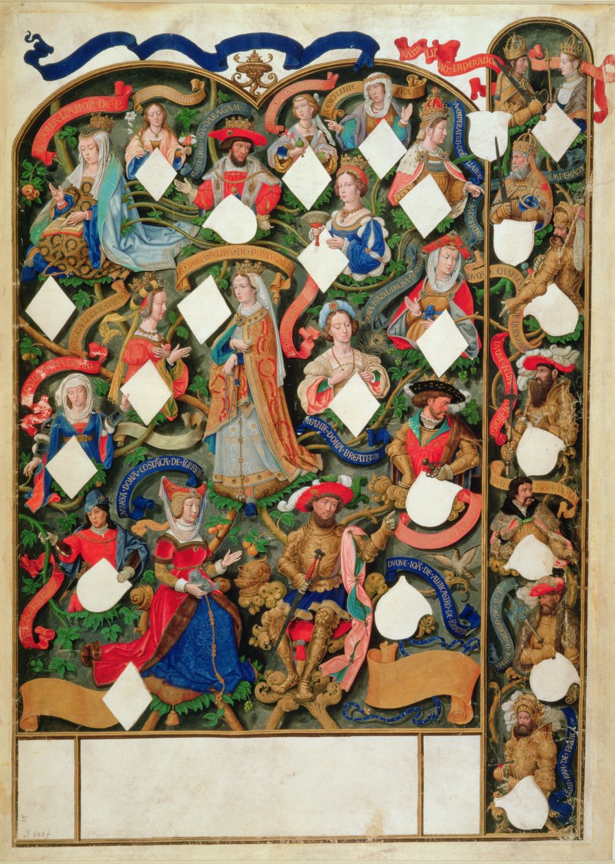 Lisää Ms 12531 f.10 John of Gauntin sukupuu tekijältä Simon Bening