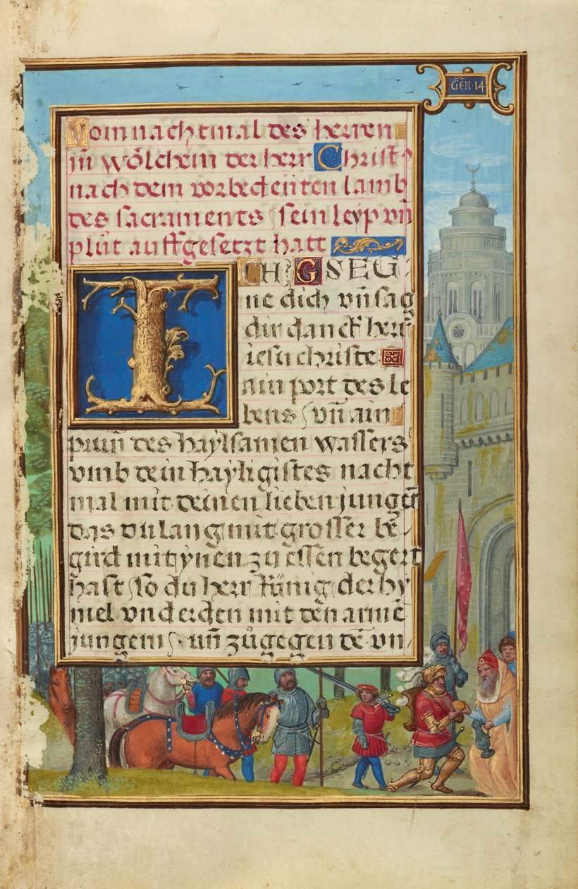 Grenze mit dem Treffen von Abraham und Melchisedek tekijältä Simon Bening