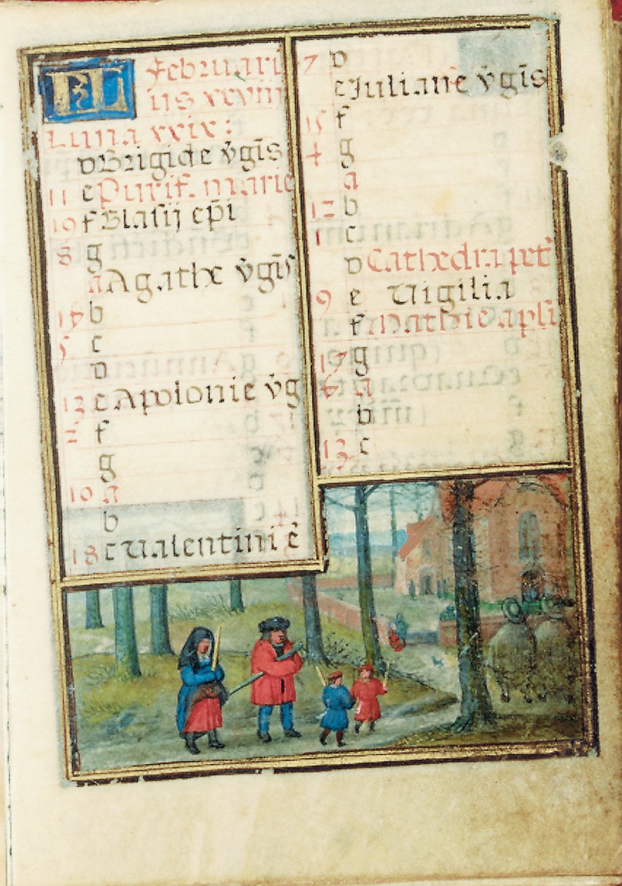 Folio pienoistuntikirjasta, Rooman käyttö, Brugge, 1530-35 tekijältä Simon Bening