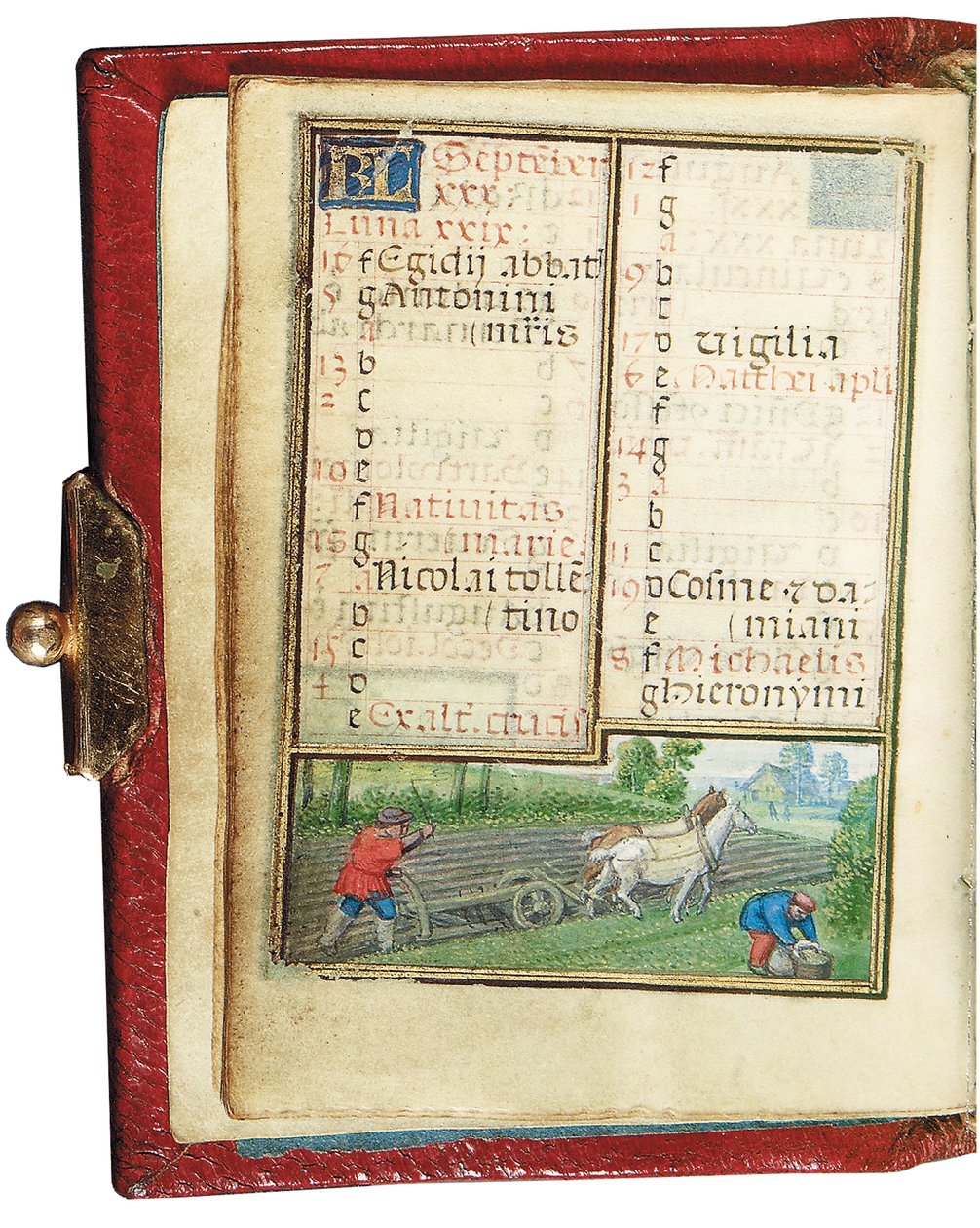 Folio pienoistuntikirjasta, Rooman käyttö, Brugge, 1530-35 tekijältä Simon Bening
