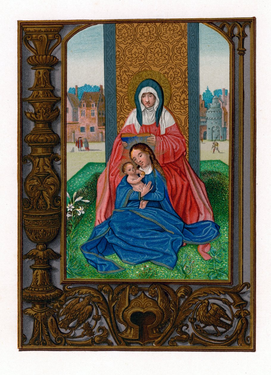 Pyhä Anna Neitsyen ja lapsen kanssa, 1516-1529 tekijältä Simon Bening