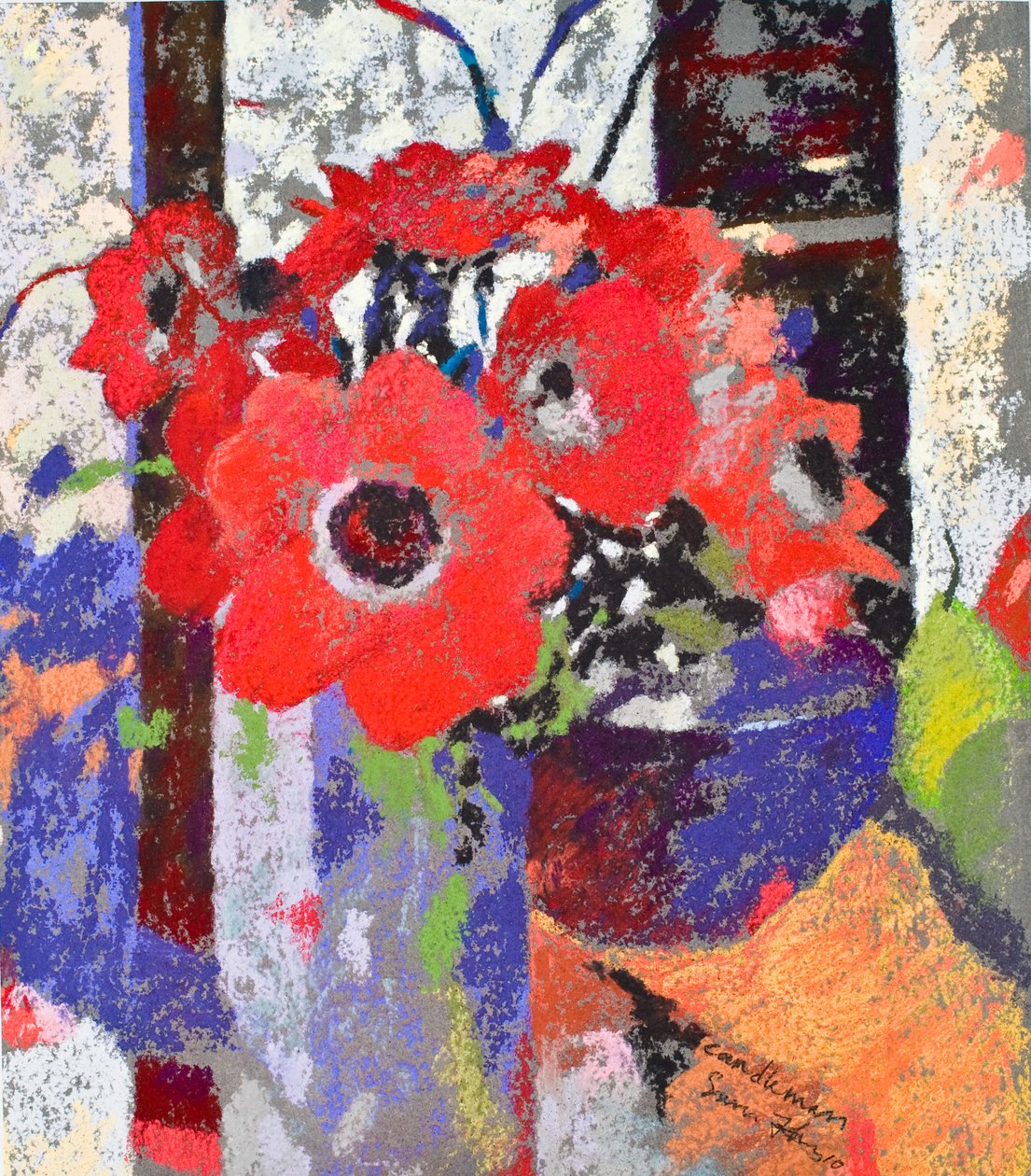 Kynttilämessu, 2010 (pastelli paperille) tekijältä Simon Fletcher