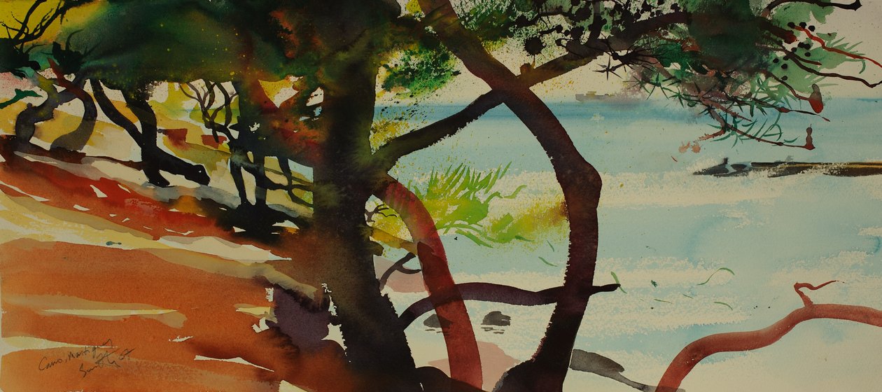 Caro, Martigues, 2007 (akvarelli) tekijältä Simon Fletcher