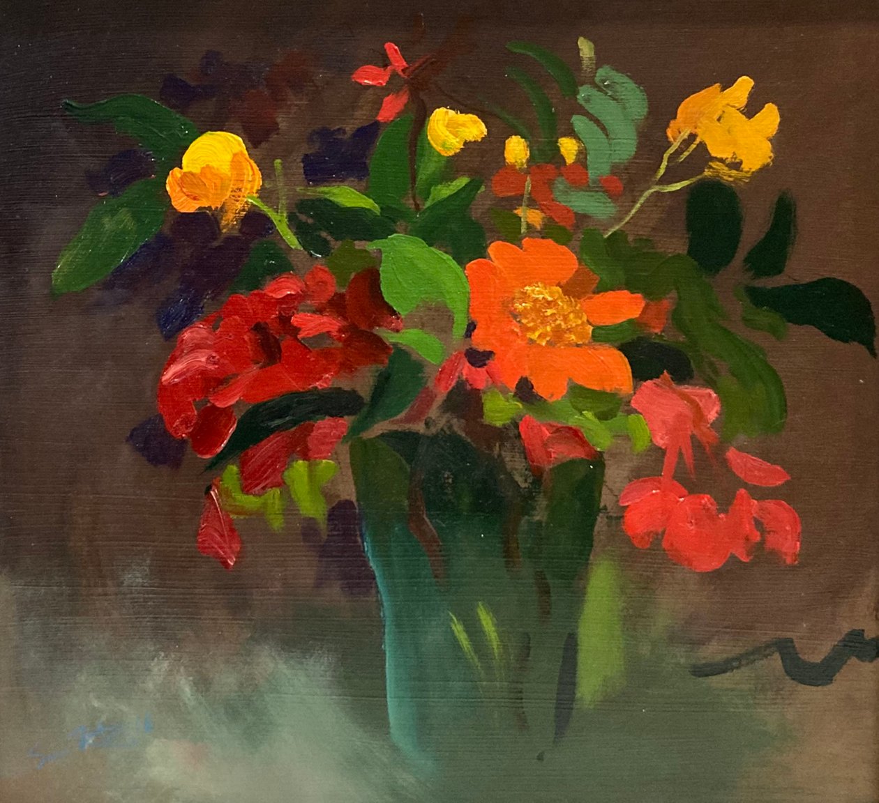 Cassia  Tithonia (öljy laudalle) tekijältä Simon Fletcher