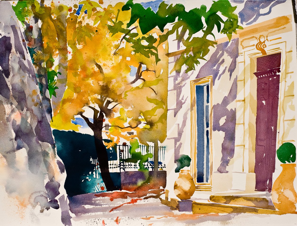Chez M  Mme Boyer, 2010 (akvarelli) tekijältä Simon Fletcher