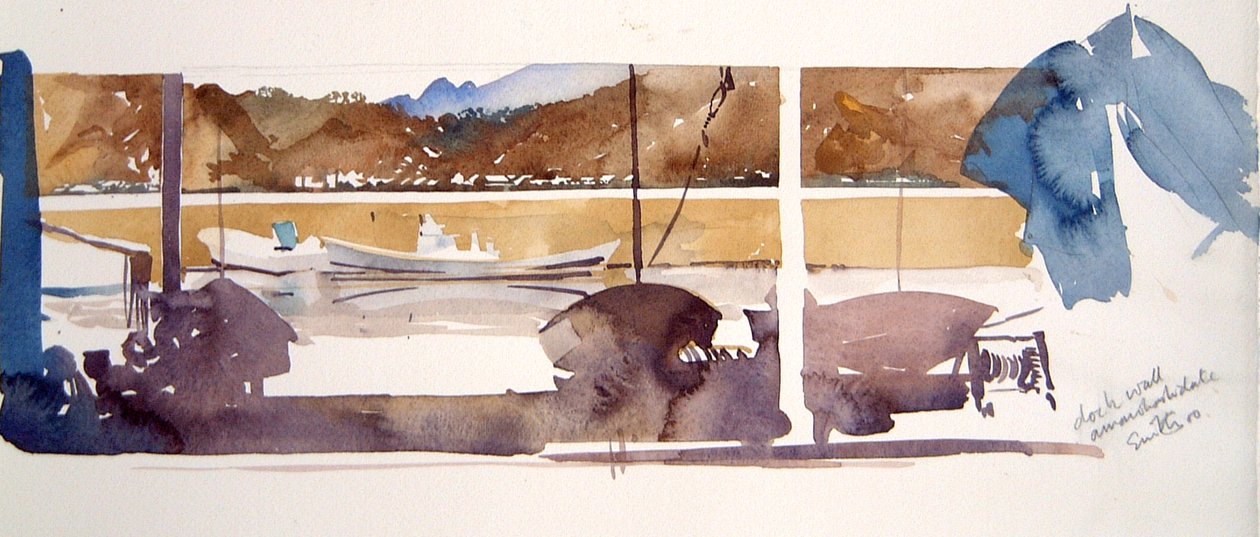 Telakkaseinä Amanohashidate, 2000 (akvarelli) tekijältä Simon Fletcher