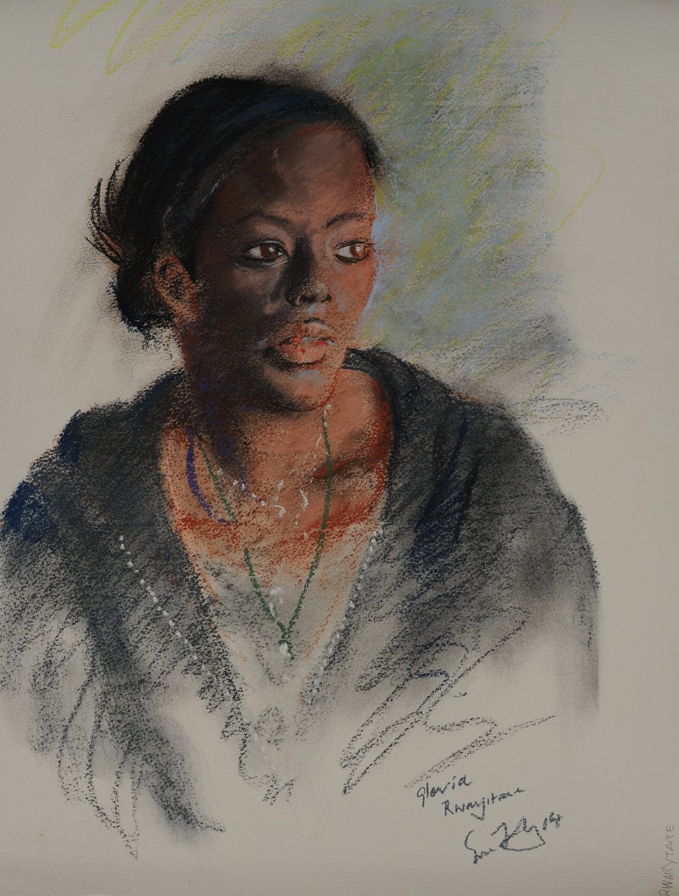 Gloria Rwarytare, 2014 (pastelli paperille) tekijältä Simon Fletcher