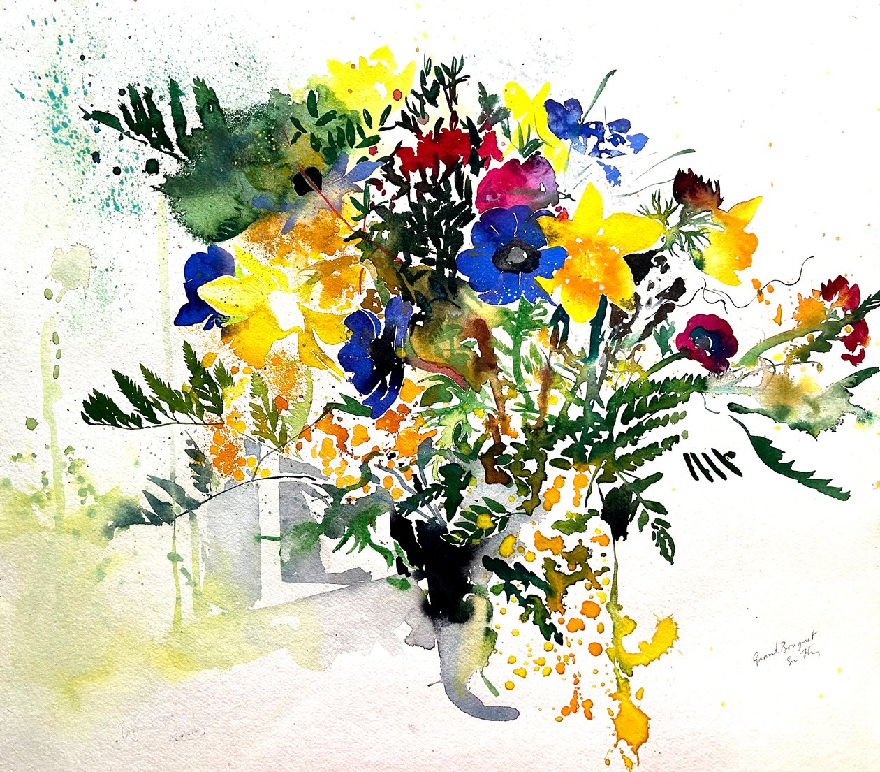 Grand Bouquet, 2005 (akvarelli) tekijältä Simon Fletcher