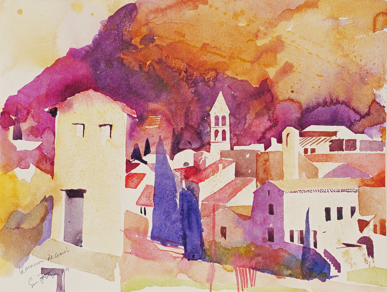 La Maison de Garel, 2004 (akvarelli paperille) tekijältä Simon Fletcher