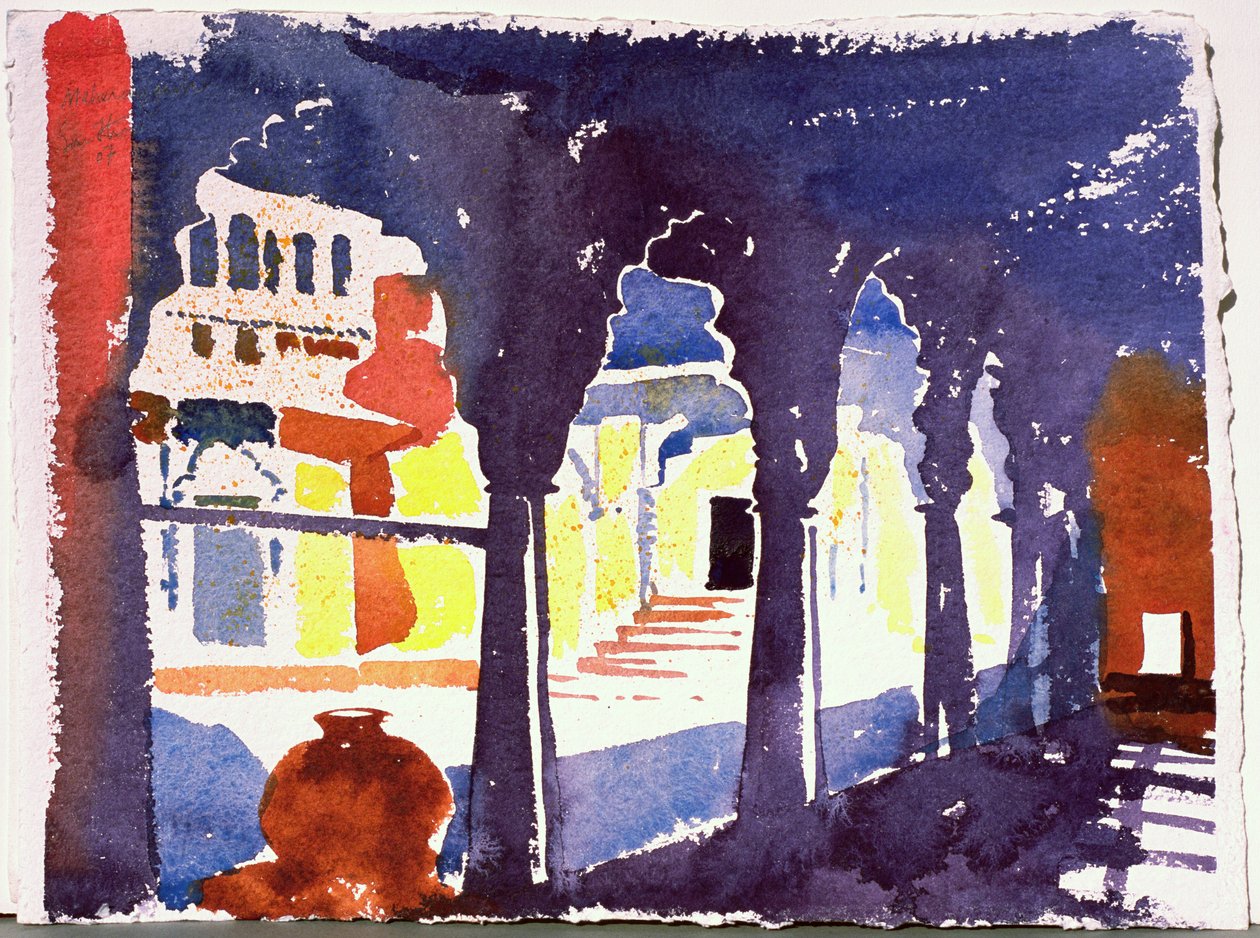 Meherangarh, 2007 (akvarelli paperille) tekijältä Simon Fletcher