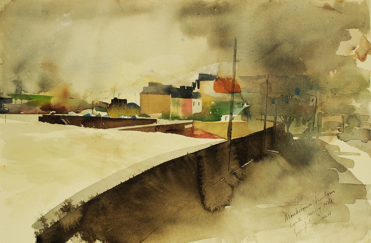 Monkstownin satama, Cork, 2003 (vesiväri) tekijältä Simon Fletcher