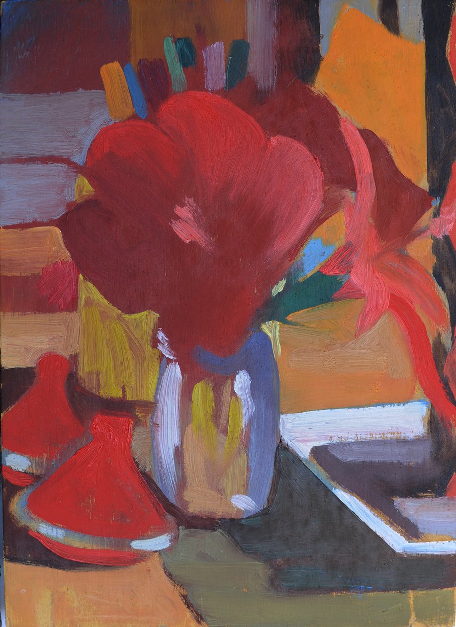 Marokon punainen, 2014 (öljy laudalle) tekijältä Simon Fletcher